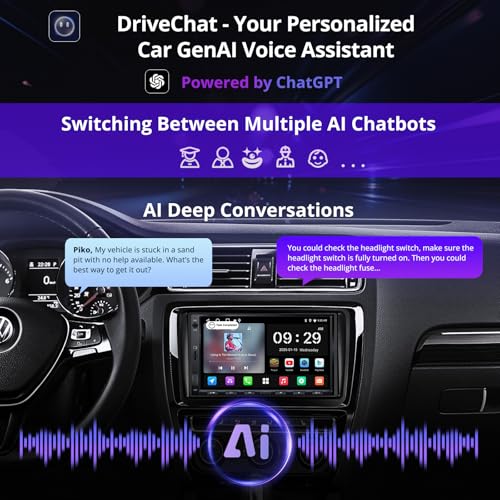 ATOTOZONE A5L 7" Double Din Car Stereo Compatible with VW Volkswagen Jetta/Tiguan/Golf/Passat, Wireless CarPlay & Android Auto, Mirror Link, Wi-Fi/BT Tethering, 24 Band EQ DSP, Bluetooth, 2G+32G, FM/AUX/TF - Image 2