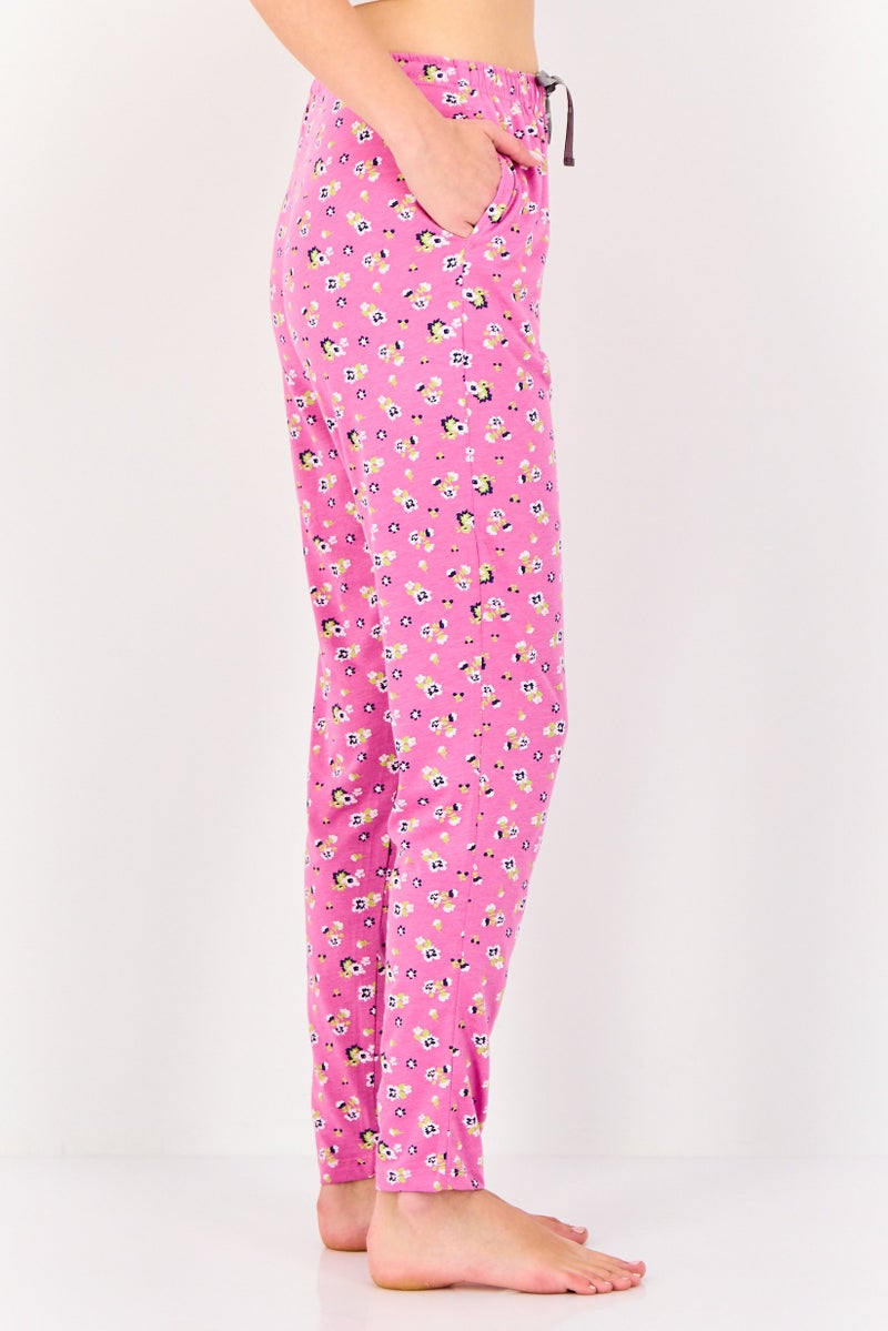 zivame Women 2 Pcs All Over Print Drawstring Pajama Pant, Multicolor - Image 5