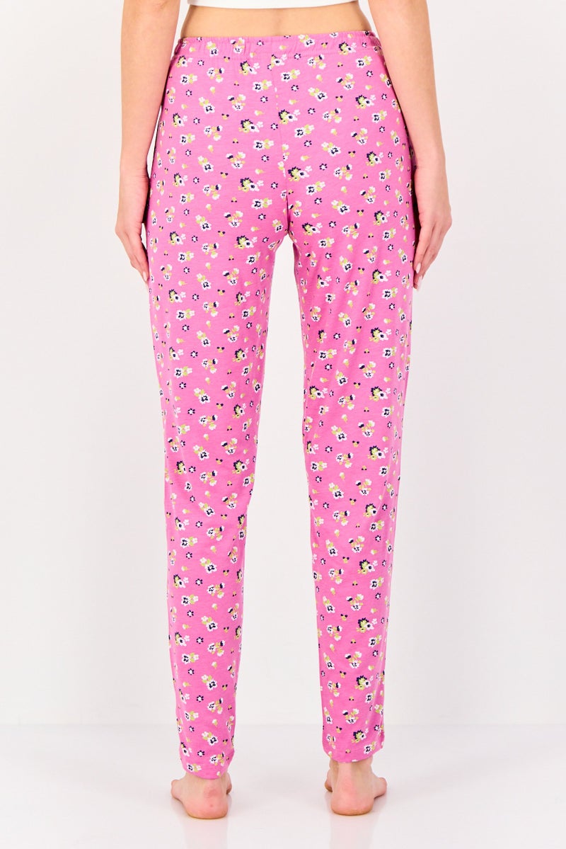 zivame Women 2 Pcs All Over Print Drawstring Pajama Pant, Multicolor - Image 2