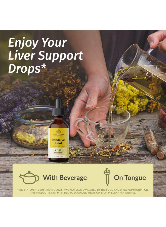 HERBAMAMA Dandelion Root Tincture - Vegan Dandelion Root Extract for Liver Detox and Cleanse - Non-GMO, Alcohol & Sugar-Free Liquid Liver Support Supplement, 28-Day Supply - Image 2