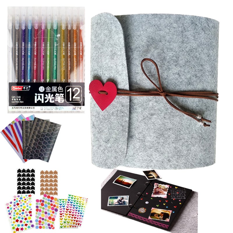 DIY Photo Album  Black Blank Page for Paste Book  Black cardboard Photo Memory Book