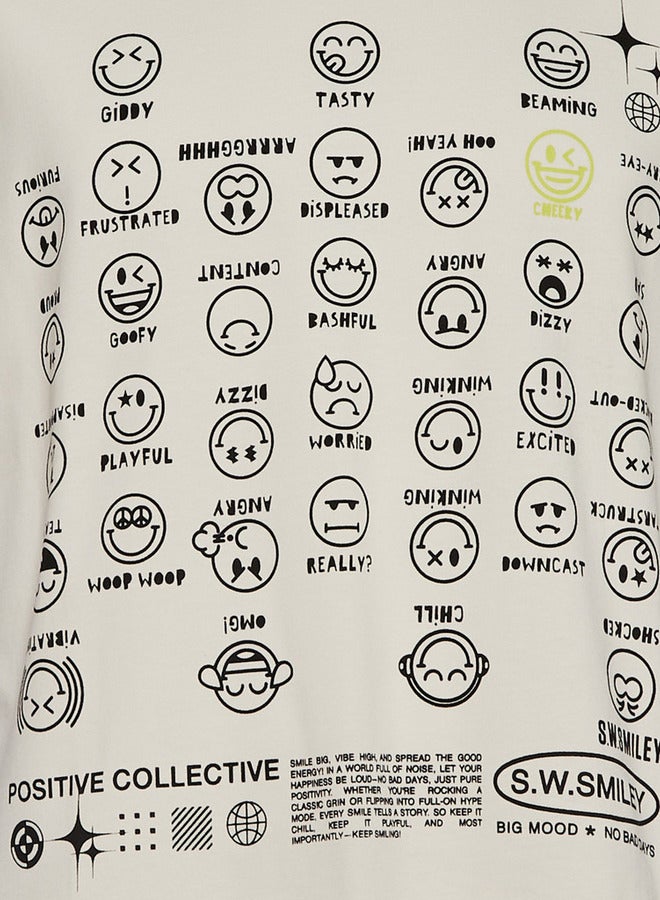 SP Characters Men Regular Fit Crew Neck Short Sleeve SmileyWorld Print T-shirt - Image 2