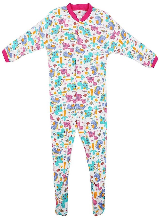 Mini Berry baby Girl Cotton Rompers in Pink Color for 3-6 Months-Set of 3Pcs - Image 3