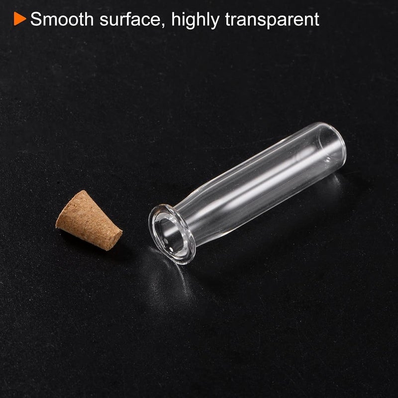 HZYH 20 Pcs Mini Glass Bottles with Cork Stoppers, Transparent Clear Wishing Bottles, Tiny Glass Jars Small Glass Vials, Not deformation, for DIY Art Crafts Party Decoration - Image 5
