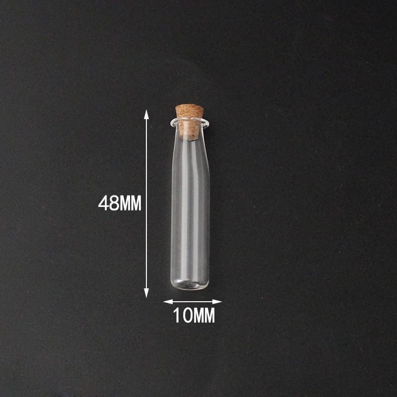 HZYH 20 Pcs Mini Glass Bottles with Cork Stoppers, Transparent Clear Wishing Bottles, Tiny Glass Jars Small Glass Vials, Not deformation, for DIY Art Crafts Party Decoration - Image 2