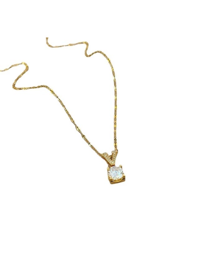 Goolsky Zircon Titanium Steel Necklace – Elegant Diamond-Inspired Jewelry, Zircons Diamond-Inspired Design Non-Fading, Daily Wear/Formal Events, Luxury Sparkle - Image 4