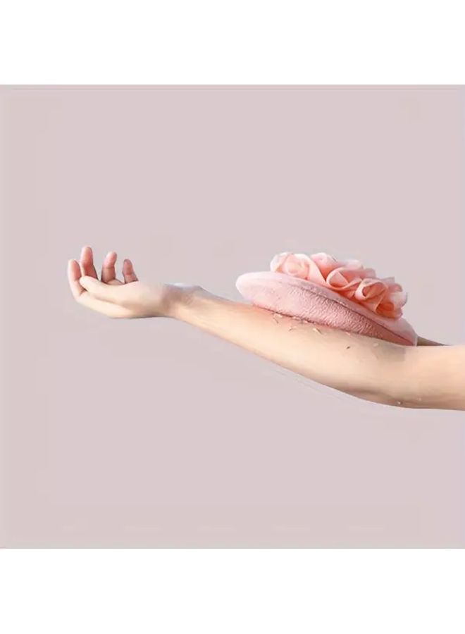 3pcs Bath Scrubber Set Dual Sided Exfoliating Glove Loofah In Gray Pink Blue - Image 3