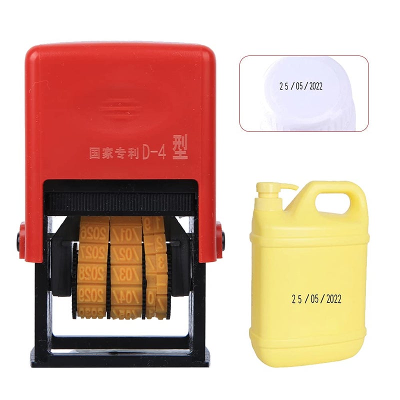 طابعة تاريخ الحبر اليدوية قابلة للتعديل نوع D4 سريعة الجفاف للمطاعم والمخابز ومحلات البقالة - Image 5