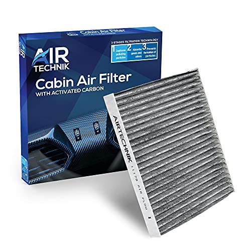 AirTechnik فلتر هواء المقصورة AirTechnik CF11176 مع كربون نشط | يناسب بعض سيارات فورد إكسبلورر، تورس، فليكس، شرطة إنترسيبتور، شرطة ريسبوندر هايبرد من 2011-2020، لينكولن MKS، MKT من 2010-2019 - AE9Z-19N619-A - Image 1