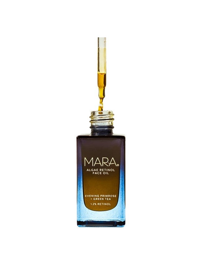 Mara Natural Evening Primrose + Green Tea Algae Retinol Face Oil Nontoxic Plantbased Skin Care Moisturizes + Soothes Skin To Minimizes Look Of Pores + Fine Lines (Full Size 1 Fl Oz 30 Ml) - Image 2