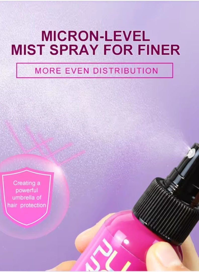 PURC - 75ml Heat Protection Spray for Hair Reduce Frizz Hydrate Smooth Hair for 3 Days Heat Protection Up to 240°C+ 470°F for Curling Perming Blow Dry Leave in Essential Oil Heat Protection Spray - Image 1