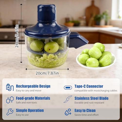 Abnaok Automatic Grape Peeler Machine with Peeling Knife, Abnaok Electric Garlic & Cherry Tomato Peeler Skin Remover Tool for Small Fruits, Effortless Peeling for Home Kitchen - Image 3