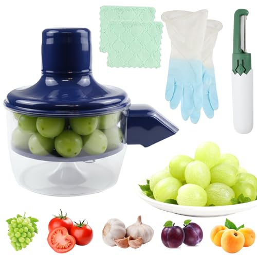 Abnaok Automatic Grape Peeler Machine with Peeling Knife, Abnaok Electric Garlic & Cherry Tomato Peeler Skin Remover Tool for Small Fruits, Effortless Peeling for Home Kitchen - Image 1