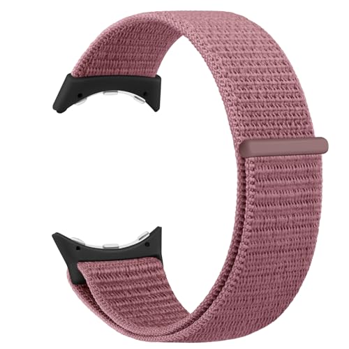 Meliya Nylon Strap for Google Pixel Watch 3 41mm / Pixel Watch 2/1 Straps (2024/2023/2022), Waterproof Sport Replacement Band (Smokey Mauve) - Image 1