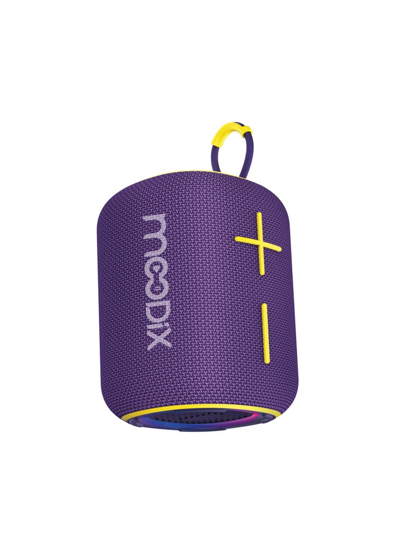 Moodix KI23KSV6 Water Resistant Bluetooth Speaker with TF Card and USB Port, Purple - Image 1