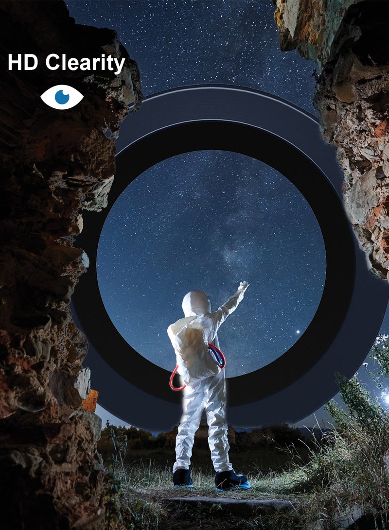 ماكس آند ماكس واقي عدسة الكاميرا لهاتف iPhone 15 Pro / 15 Pro Max - زجاج شفاف مقسّى مع حواف من الألومنيوم، وطلاء مضاد للخدش وواقي عدسة مقاوم للخدش - أزرق - Image 2