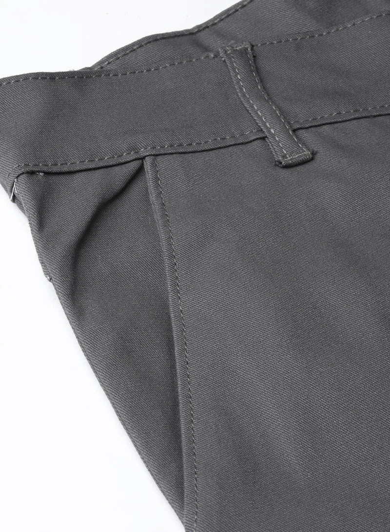 هوبرهولمي Dark Grey Slim Fit Cargo Trousers for Men