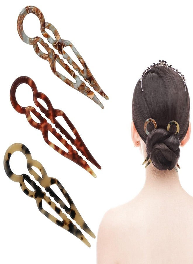 CYUXING 3Pcs Prestige Hair Pin Double-Notch Locking Mechanism Anti-Loosening Women Hair Accessories Suitable for Home & Commuting Use, Double-Slot Locking Design Premium Women's Hair Clip - Image 1