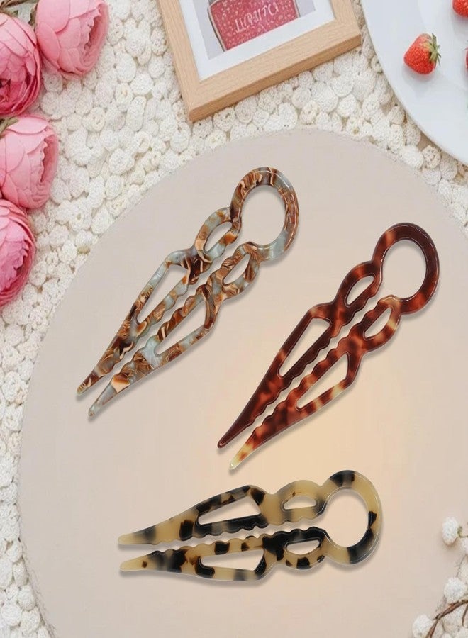 CYUXING 3Pcs Prestige Hair Pin Double-Notch Locking Mechanism Anti-Loosening Women Hair Accessories Suitable for Home & Commuting Use, Double-Slot Locking Design Premium Women's Hair Clip - Image 4