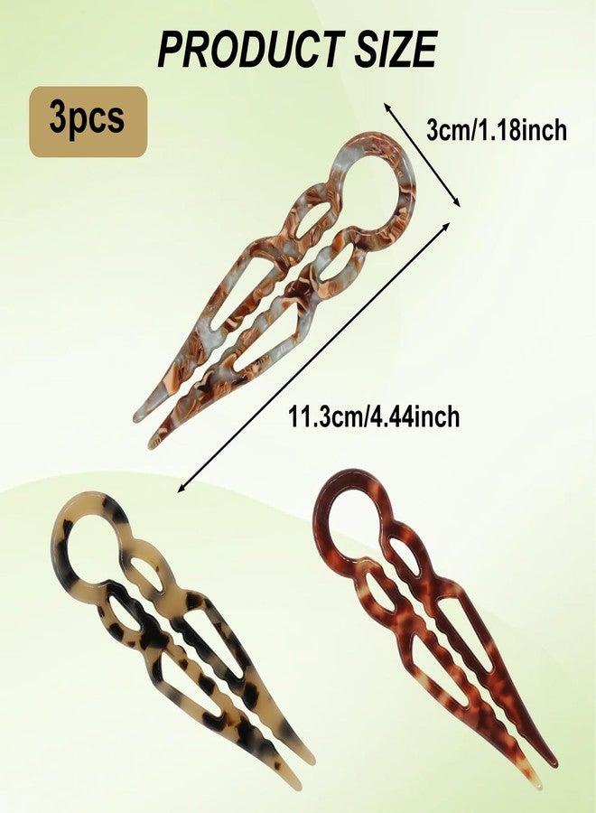 CYUXING 3Pcs Prestige Hair Pin Double-Notch Locking Mechanism Anti-Loosening Women Hair Accessories Suitable for Home & Commuting Use, Double-Slot Locking Design Premium Women's Hair Clip - Image 2
