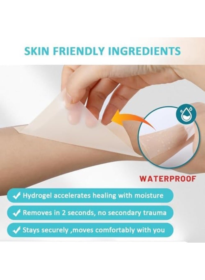 BCK Hydrocolloid Bandage, Wound Care Hydrocolloid Roll, Cut-to-size Waterproof Tape,Portable Gentle Breathable Bandage,suitable For Sensitive Skin Hands Feet Toe Face Pimple (5CM*5M) - Image 4