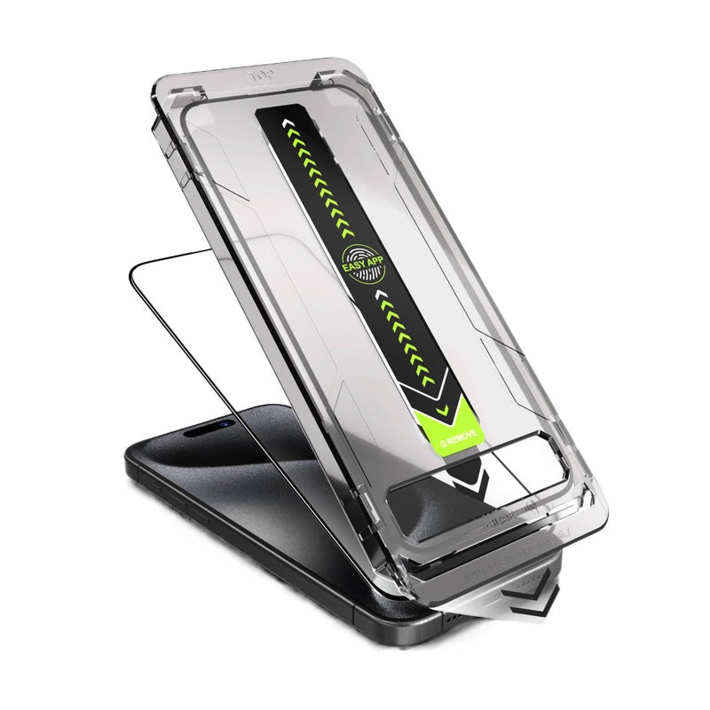 SK غطاء هاتف بGlass لـ iPhone 15 / 15 Plus / 15 Pro / 15 Pro Max مع مقاوم لبصمات الأصابع ووضوح عالي مع مقاوم للانفجار مع مقاوم للغبار باللون Frosted - Image 5