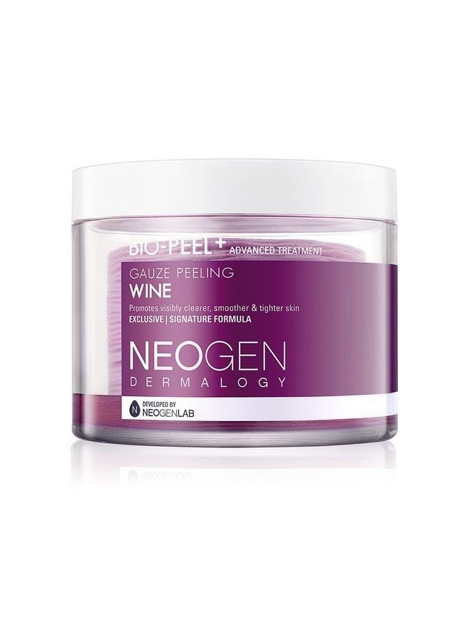 DERMALOGY by NEOGENLAB Bio-Peel Gauze Peeling Pads (Wine, 30 pads) - Exfoliating & Firming Peeling Pad with PHA & Red Wine & Resveratrol & Acid Hyaluronic - Korean Skin Care  - Image 1