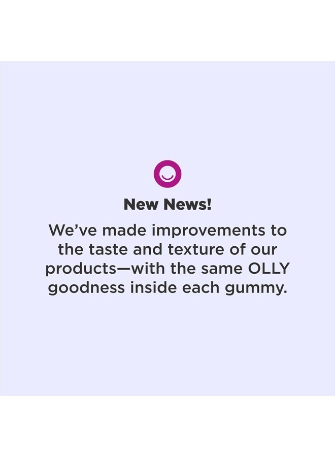 OLLY Sleep Gummy, Occasional Sleep Support, 3 mg Melatonin, L-Theanine, Chamomile, Lemon Balm, Sleep Aid, Strawberry, 60 Count  - Image 2