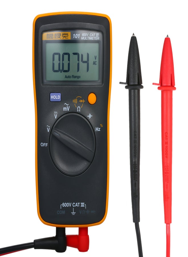 FLUKE FLUKE F101 Mini Palm-sized Multimeter Portable Digital Multimeter Handheld Voltmeter 600V 6000 Counts Voltage Meter Universal Meter Measuring AC/DC Voltage Resistance Capacitance Frequency Diode - Image 1