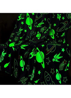 FASHION HOME Kids Glow in The Dark Blanket Soft Throw All Seasons for Couch Sofa Bed 150 x 120cm  - Image 2
