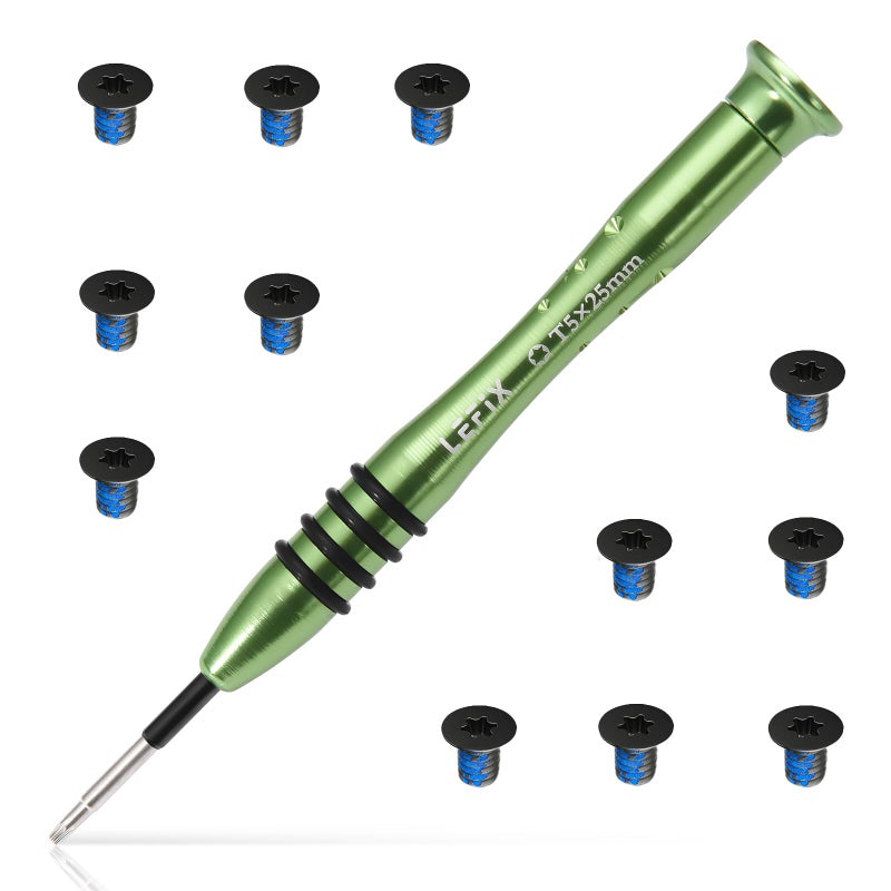 LeFix 12PCS M2x3 Torx T5 Screws + 1 Screwdriver Compatible with Dell XPS 13 9343 9350 9360 |XPS 15 9550 9560 9570|Precision M5510 5520 5530 5540,for Razer Blade,HP Envy 13|for Beat Studio 2 3(Black) - Image 1