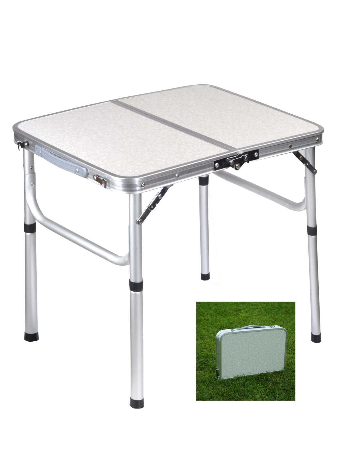 XICEN Small Folding Table Lightweight Portable Aluminum Camping Table ...