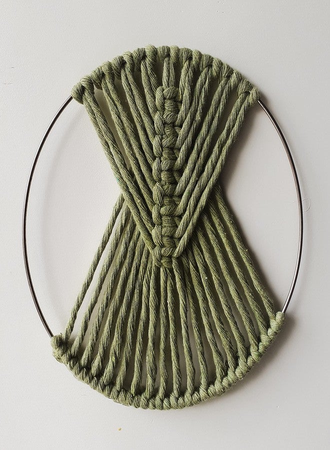 Zippy Flora Handmade Macrame Cotton Wall Plates (Pack of 1, Sea-green) - Image 1