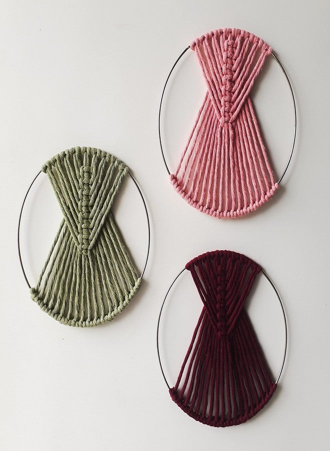 Zippy Flora Handmade Macrame Cotton Wall Plates (Pack of 1, Sea-green) - Image 5