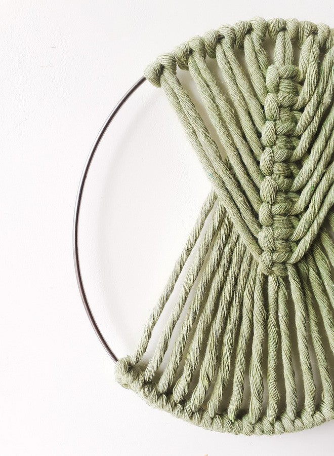 Zippy Flora Handmade Macrame Cotton Wall Plates (Pack of 1, Sea-green) - Image 2