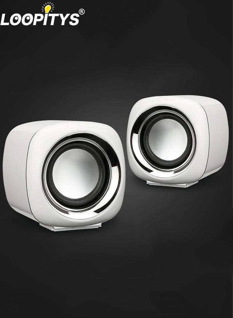 BONKS 6W USB Powered Computer Speakers for Desktop PC Laptop Gaming Monitor - Image 1