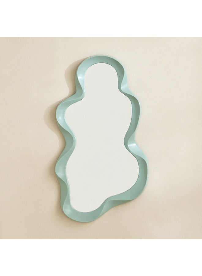 Home Box مرآة جدارية تجريدية باللون الأخضر لتزيين المنزل - Image 2