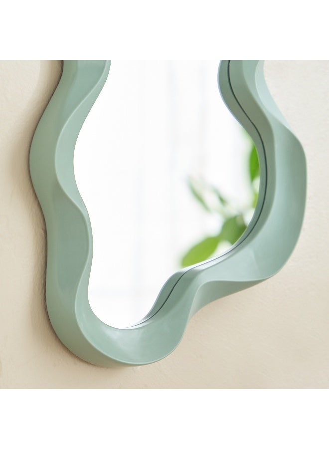 Home Box مرآة جدارية تجريدية باللون الأخضر لتزيين المنزل - Image 3