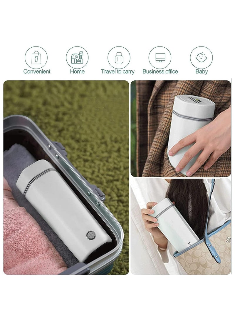 Vitacelli Portable Electric Kettle, Stainless Steel Liner Travel Electric Cup Home Mini Heating Teapot Fast Cooking Single Cup Water Heater 350ml Hot Water Bottle (White)  - Image 3
