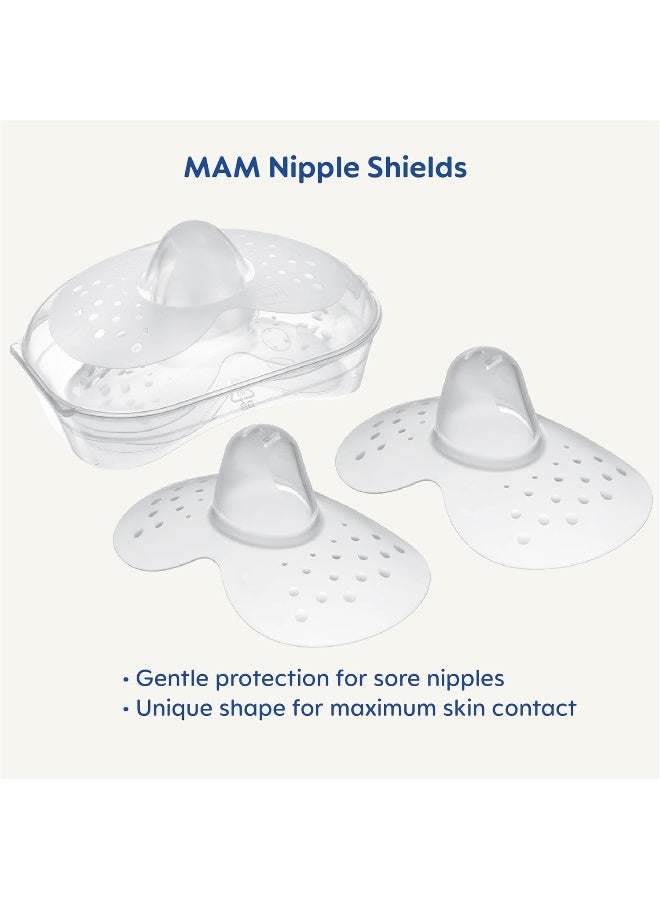 MAM Breastfeeding Nipple Shields with Sterilizing Storage Case, Nipple Shields for Nursing Newborn, Size 3 Large 23mm, 2-Count, Clear - Image 4