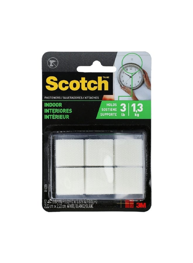 Scotch  12-Piece Indoor Fasteners White 20.8 x 1.7 x 10.2 cm RF4720 - Image 1