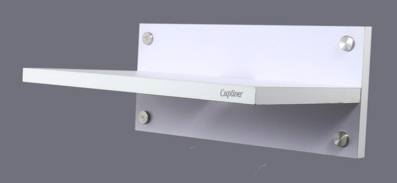 Captiver Wall Mounted Set Top Box Holder (White)||Setup Box Stand for Home | Wall Mount Stylish WiFi Router Holder TV Cabinet Living Room Furniture - Image 5