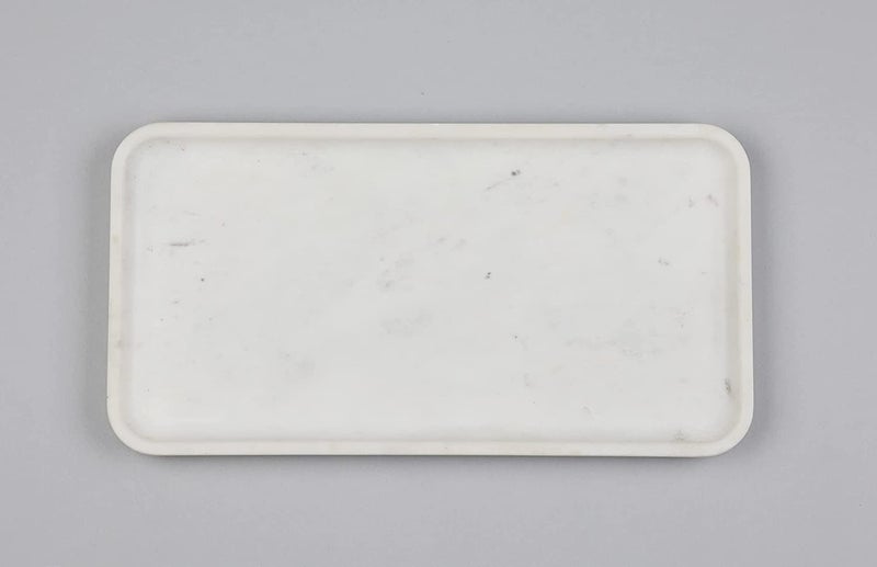 MBSC White Marble Tray - Multipurpose Serving Platter for Bathroom, Kitchen, Dining Table & Vanity Decor | Elegant Gift Item (Rectangular) - Image 4