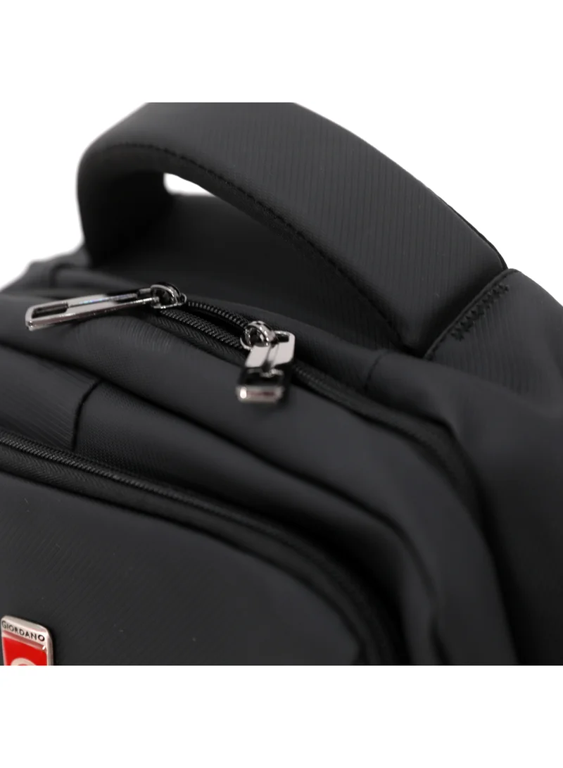 جيوردانو GIORDANO Unisex Laptop Backpack, Water-Resistant Business & Travel Backpack with USB Charging Port, Fits Up to 15.6 Inch Laptop, Black