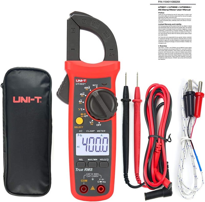 UNI-T UT202+ Digital Clamp Meter with True RMS and NCV - Image 1