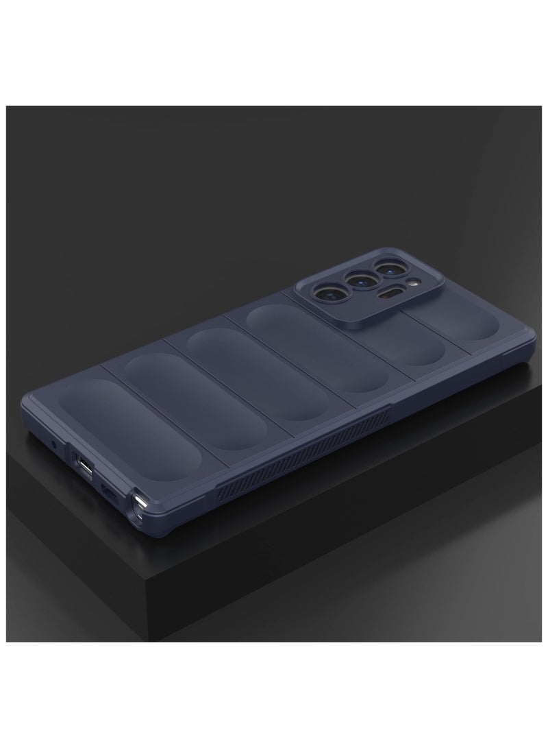 جراب موبايل ماجيك شيلد  سيليكون مضاد للصدمات وحمايه للكاميرا متوافق Samsung Galaxy Note 20 Ultra  (ازرق غامق) - Image 2