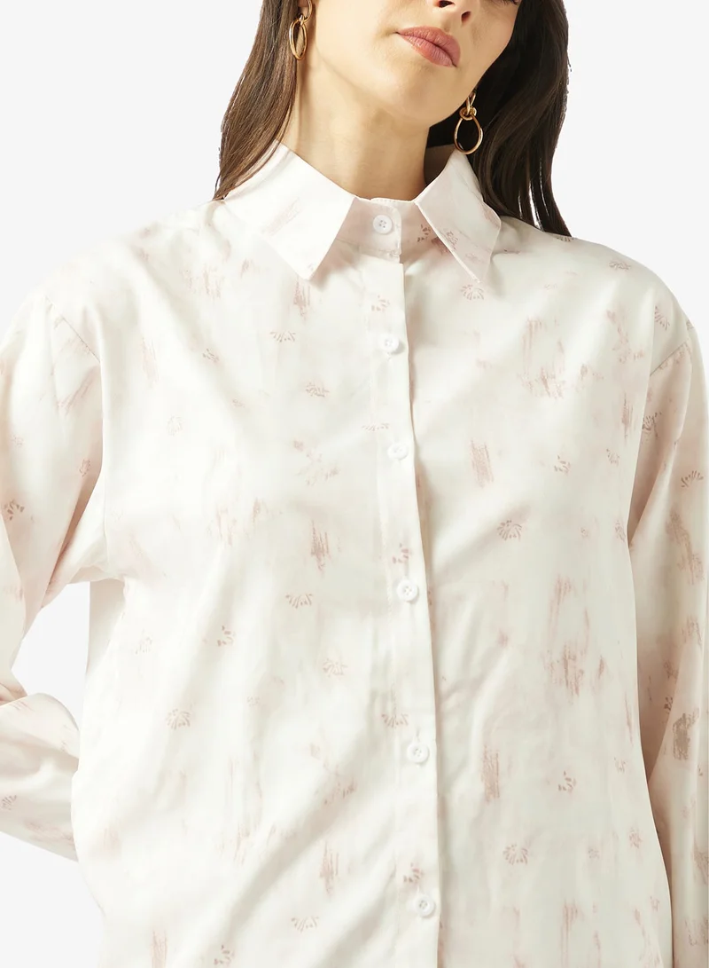 Ella  Printed Button Down Shirt for Women | Best Price UAE
