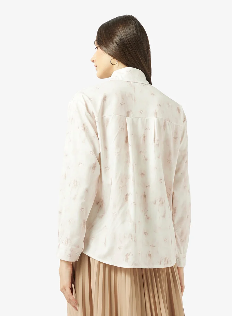 ايلا قميص بأزرار مطبوع