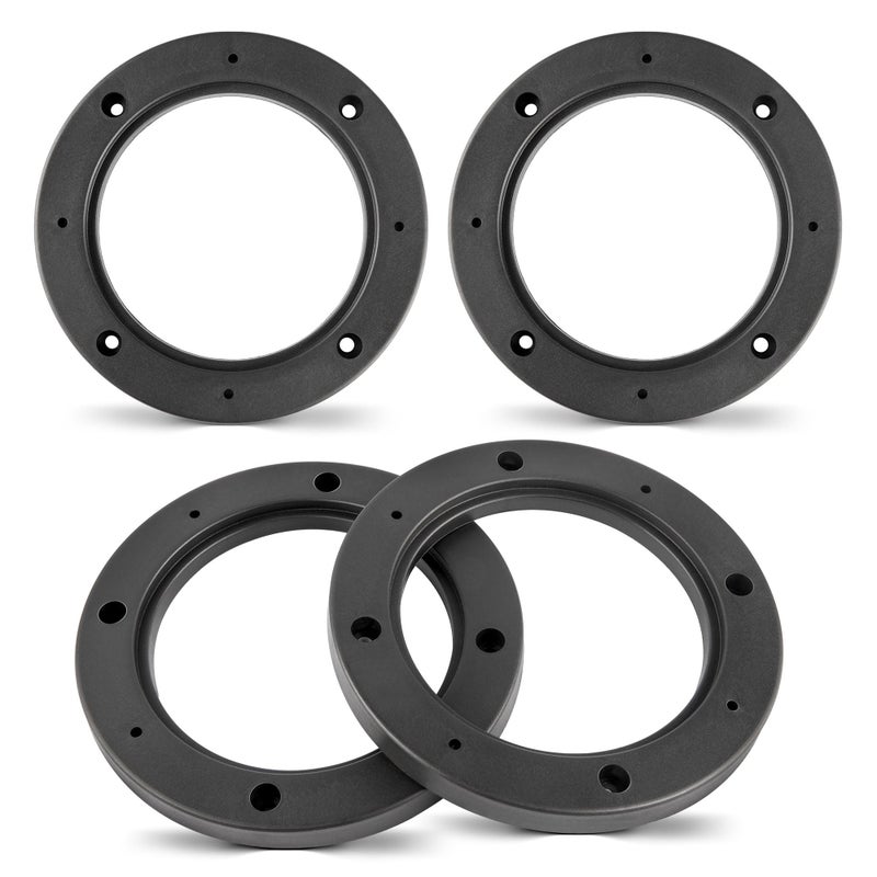 NuIth 4 Inch Speaker Spacer Adapter Ring Mounting Bracket 4 PCS, Auto Car Universal Fit 4â€ Plastic Speaker Ring Adapter 0.43 Inch Depth, 4 Inch Plastic Car Stereo Speakers Spacer(Black) - Image 1