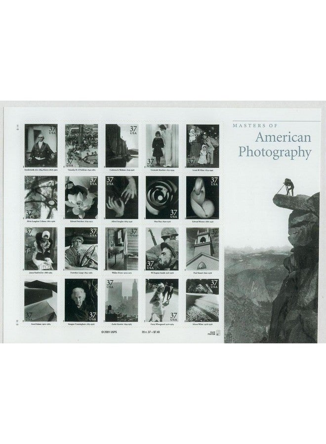 USPS Masters Of American Photography Collectible Sheet Of 20 37 Cent Stamps Scott 3649 - Image 2
